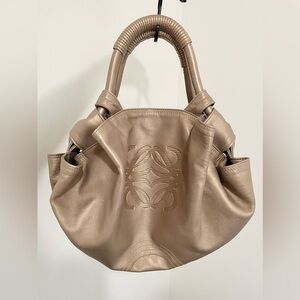 Loewe Nappa Aire Anagram Vintage Handbag | Hobo Bag | Mistral Gold